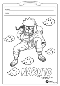 Desenho colorir - Naruto - Tarefa Digital